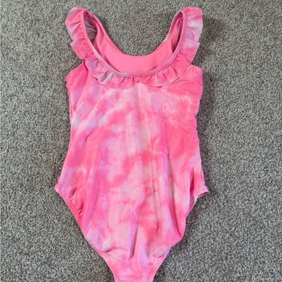 Like new GAP Kids One-Piece Swimsuit – ruffled Tie-Dye Pink – XL - Picture 4 of 5